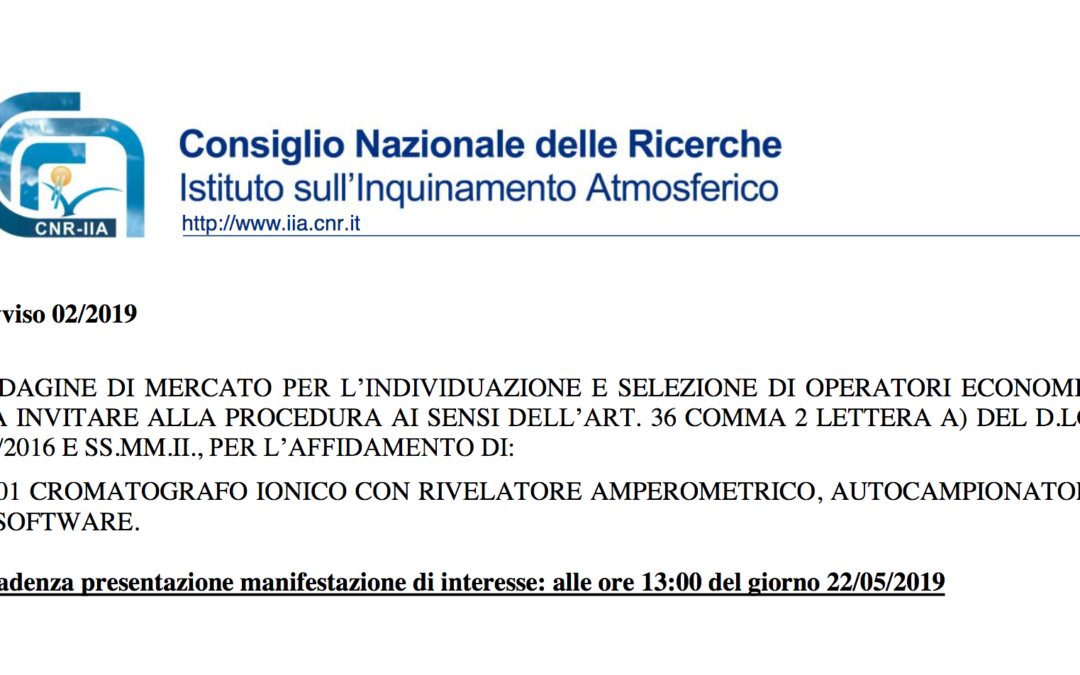 Avviso di selezione di operatori economici n.2