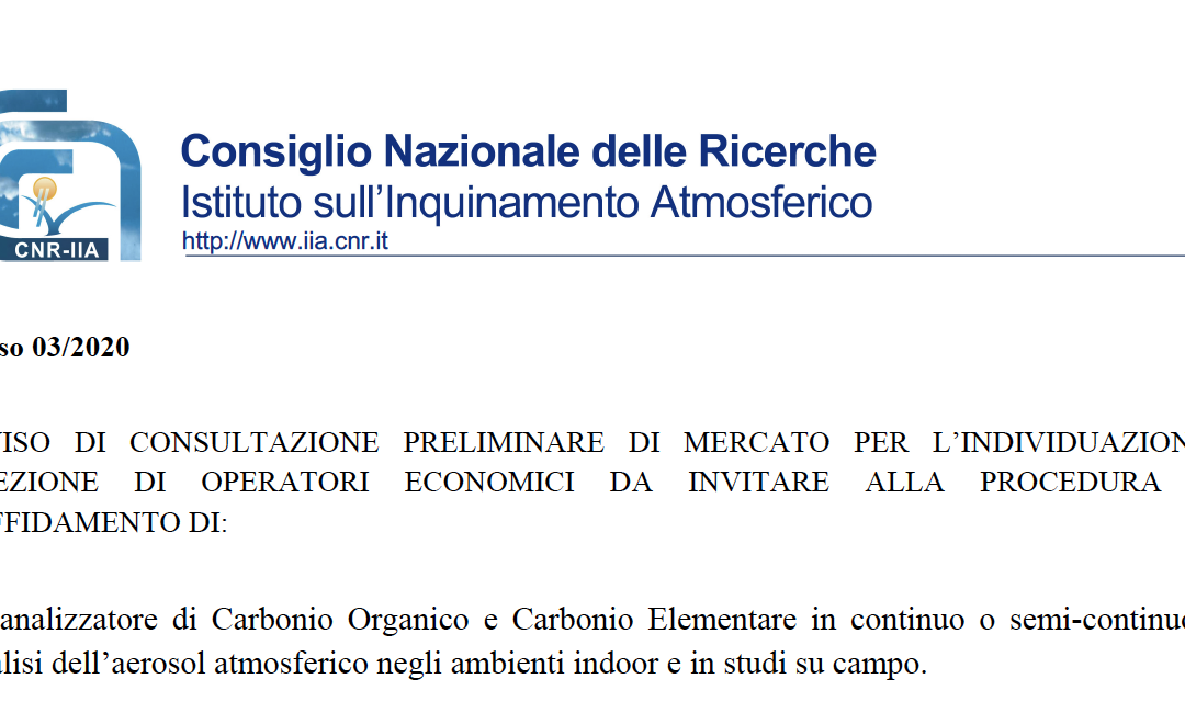 Avviso n. 3/2020 di selezione di operatori economici